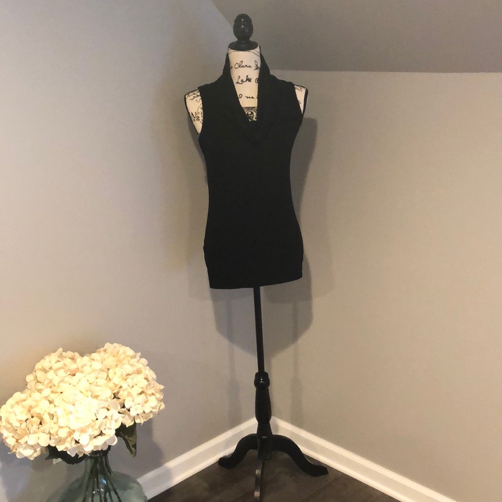 NWOT Express black sleeveless cowl neck shirt
